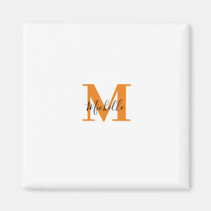 Classic Personalised Initials and Name Monogram Magnet