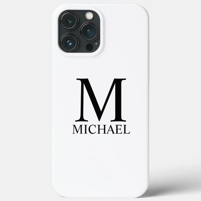 Classic Personalised Monogram and Name Case-Mate i Case-Mate iPhone Case (Back)