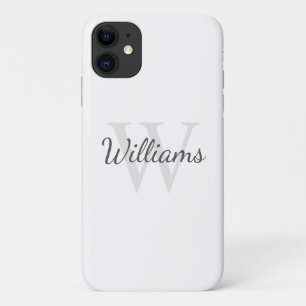 Classic Personalised Monogram and Name iPhone 11 Case