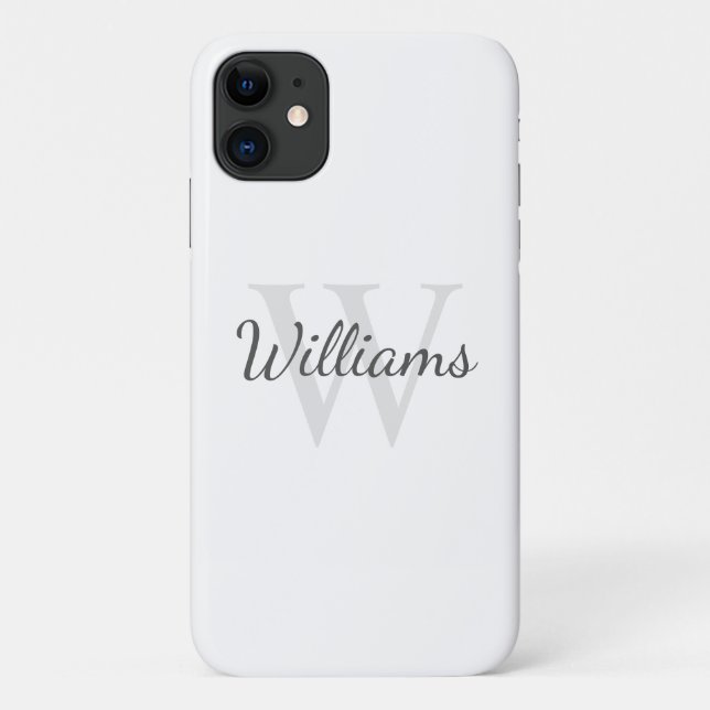 Classic Personalised Monogram and Name Case-Mate iPhone Case (Back)