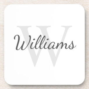 Classic Personalised Monogram and Name Coaster