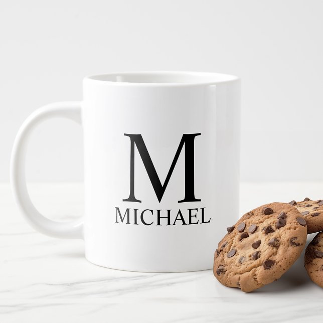 Classic Personalised Monogram and Name Giant Coffe Large Coffee Mug (Creator Uploaded)