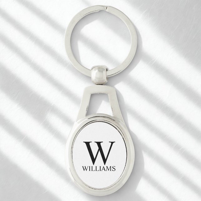 Classic Personalised Monogram and Name Key Ring (Creator Uploaded)