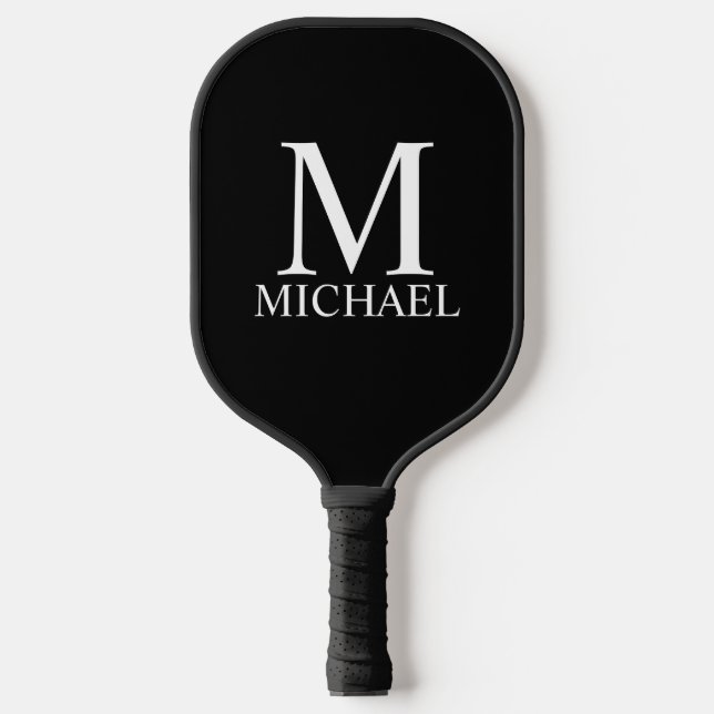 Classic Personalised Monogram and Name Pickleball  Pickleball Paddle (Front)