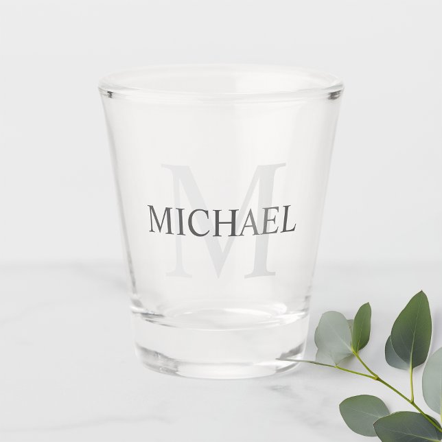 Classic Personalised Monogram and Name Shot Glass (Creator Uploaded)