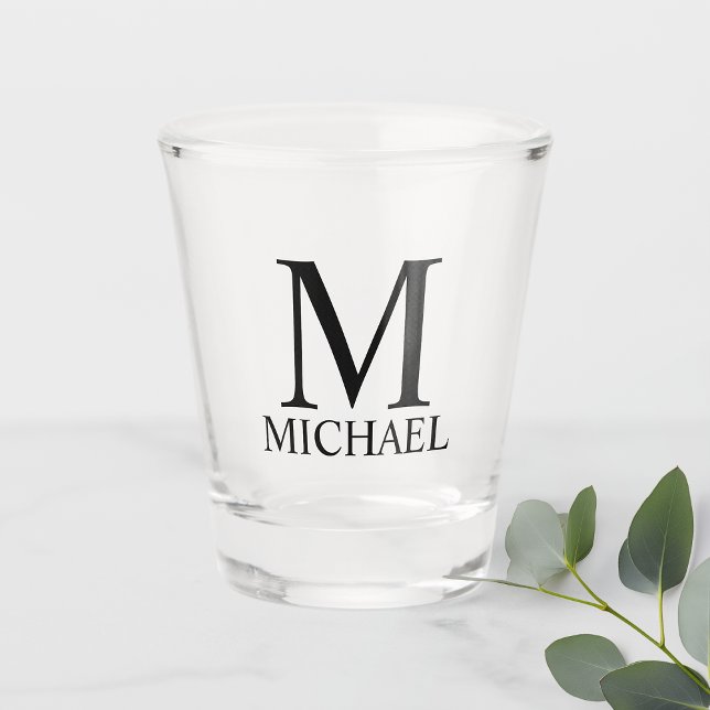 Classic Personalised Monogram and Name Shot Glass (Creator Uploaded)