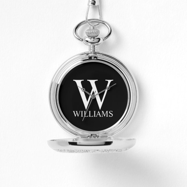 Classic Personalised Monogram and Name Watch (Front)