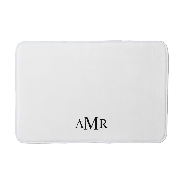 Classic Personalised Monogram Bath Mat (Front)