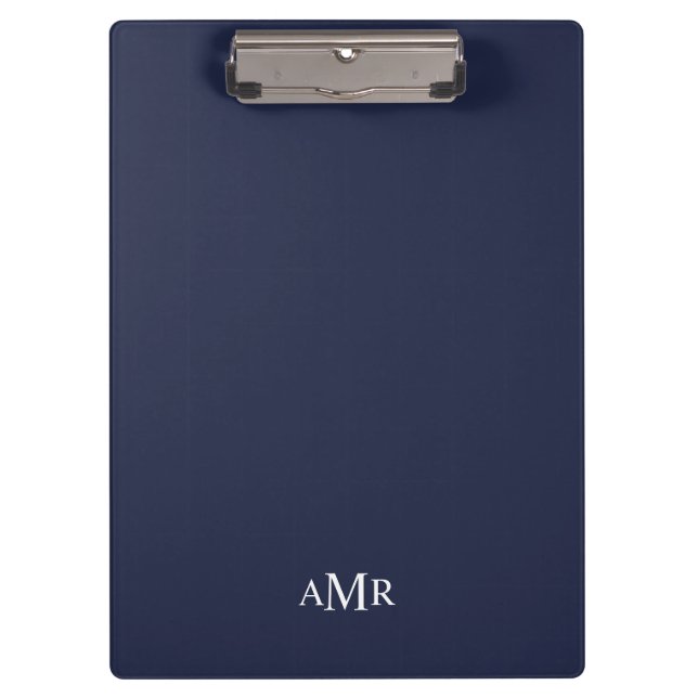Classic Personalised Monogram Clipboard (Front)