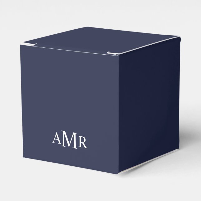 Classic Personalised Monogram Favour Box (Front Side)