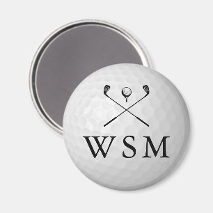 Classic Personalised Monogram Golf Ball Magnet