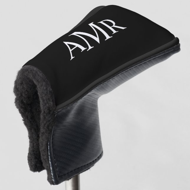 Classic Personalised Monogram Golf Head Cover (3/4 Front)