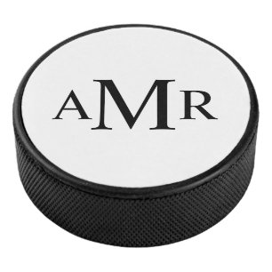 Classic Personalised Monogram Hockey Puck