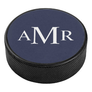 Classic Personalised Monogram Hockey Puck