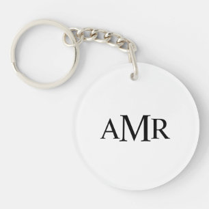Classic Personalised Monogram Key Ring