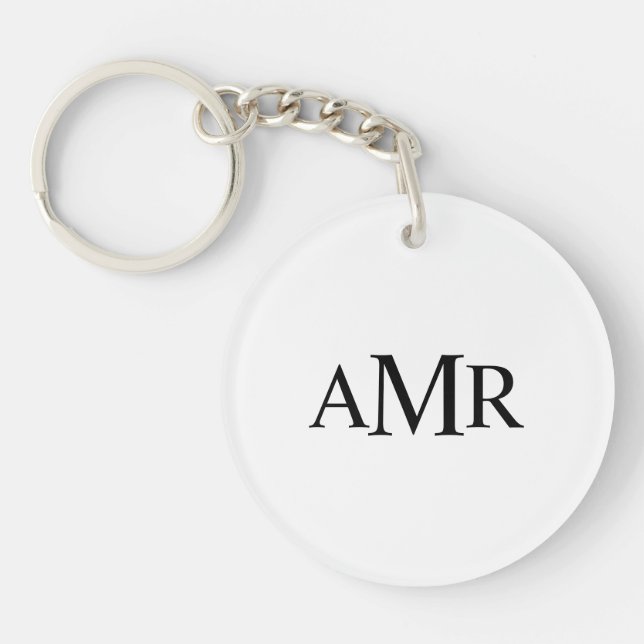 Classic Personalised Monogram Key Ring (Front)