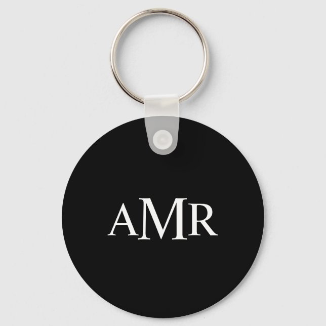 Classic Personalised Monogram Key Ring (Front)