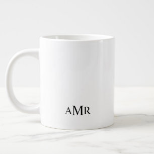 Classic Personalised Monogram Large Coffee Mug