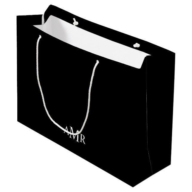 Classic Personalised Monogram Large Gift Bag (Front Angled)