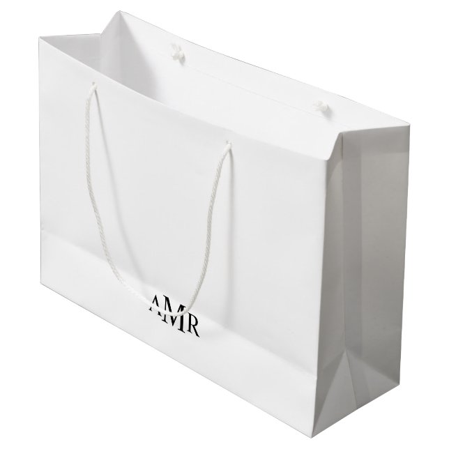 Classic Personalised Monogram Large Gift Bag (Front Angled)