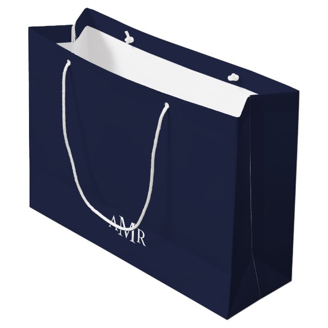 Classic Personalised Monogram Large Gift Bag (Front Angled)