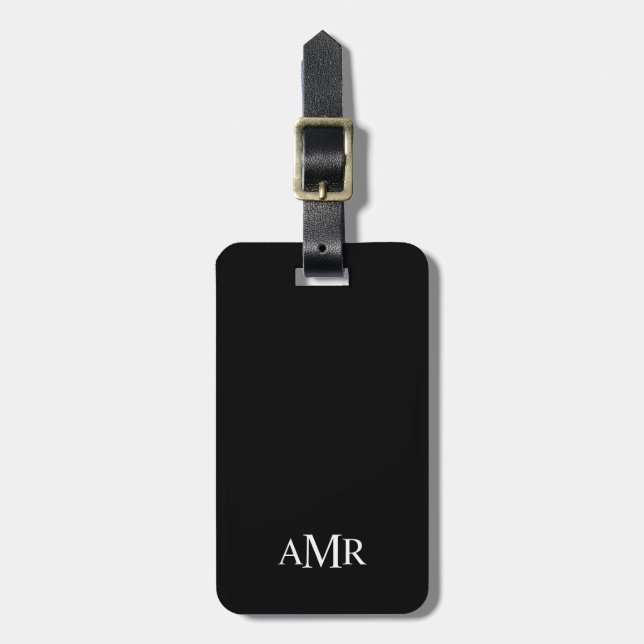 Classic Personalised Monogram Luggage Tag (Front Vertical)