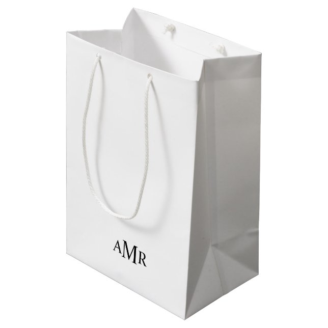 Classic Personalised Monogram Medium Gift Bag (Front Angled)