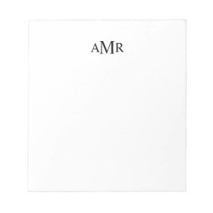 Classic Personalised Monogram Notepad