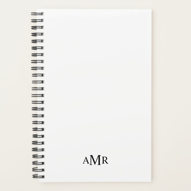 Classic Personalised Monogram Planner (Front)