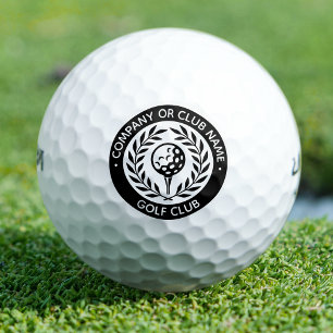 Classic Personalised Name Black Set Golf Balls