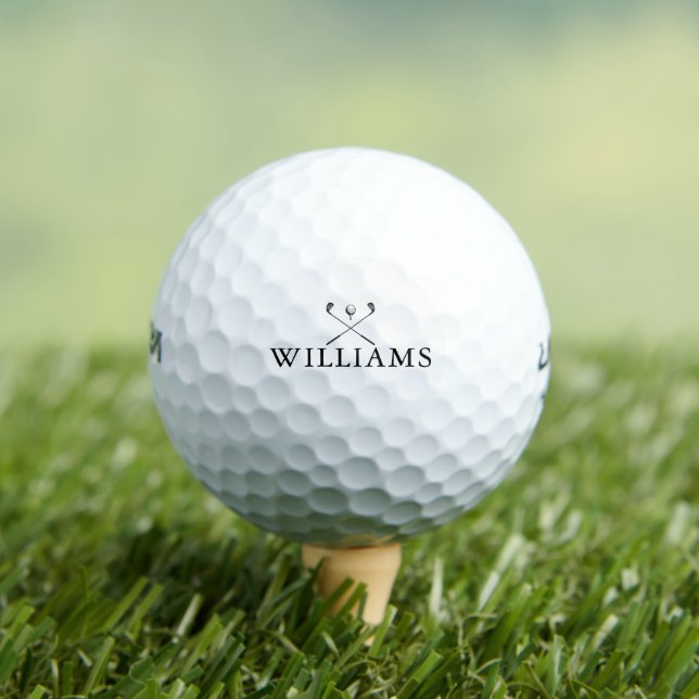 Classic Personalised Name Golf Clubs Golf Balls (Insitu Tee)