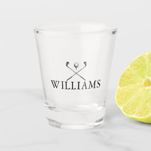 Classic Personalised Name Golf Clubs Shot Glass
