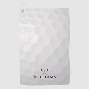 Classic Personalised Name Golf Clubs Towel