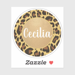Classic Personalised Name Leopard Animal Print