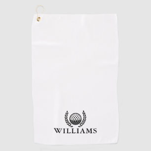 Classic Personalised Name Monogram Golf Towel