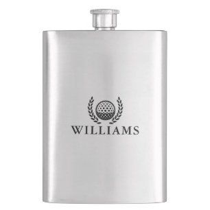 Classic Personalised Name Monogram Hip Flask