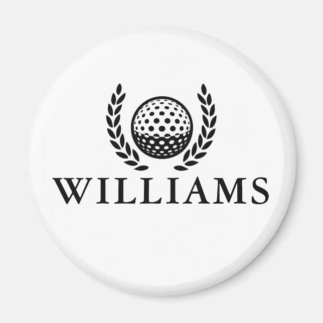 Classic Personalised Name Monogram Magnet (Front)