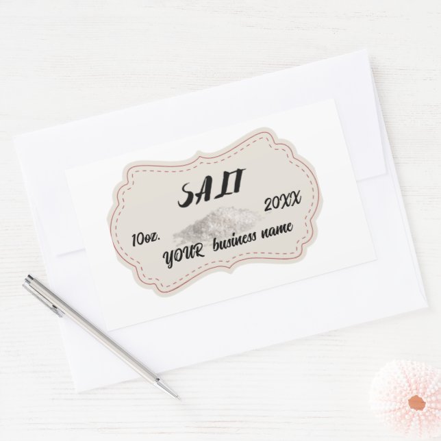  Classic personalised round meat label salt (Envelope)