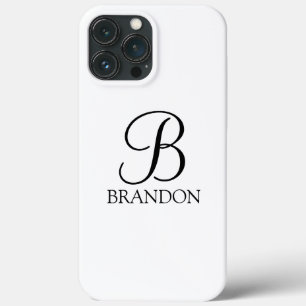 Classic Personalised Script Monogram and Name iPhone 13 Pro Max Case