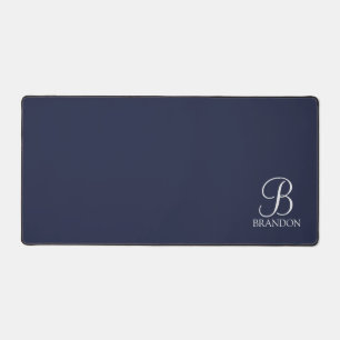 Classic Personalised Script Monogram and Name Desk Mat