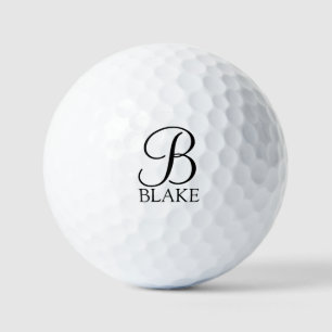 Classic Personalised Script Monogram and Name Golf Balls