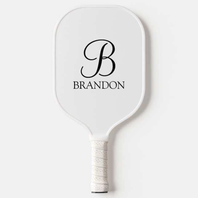 Classic Personalised Script Monogram and Name Pickleball Paddle (Front)