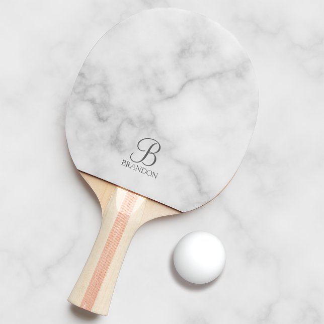 Classic Personalised Script Monogram and Name Ping Pong Paddle (Creator Uploaded)