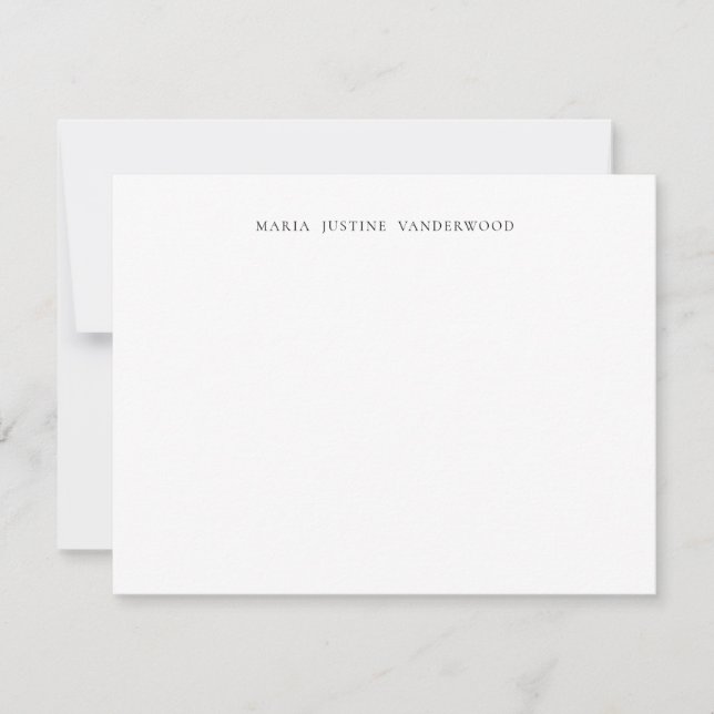 Classic Personalised Stationery Card (Front)