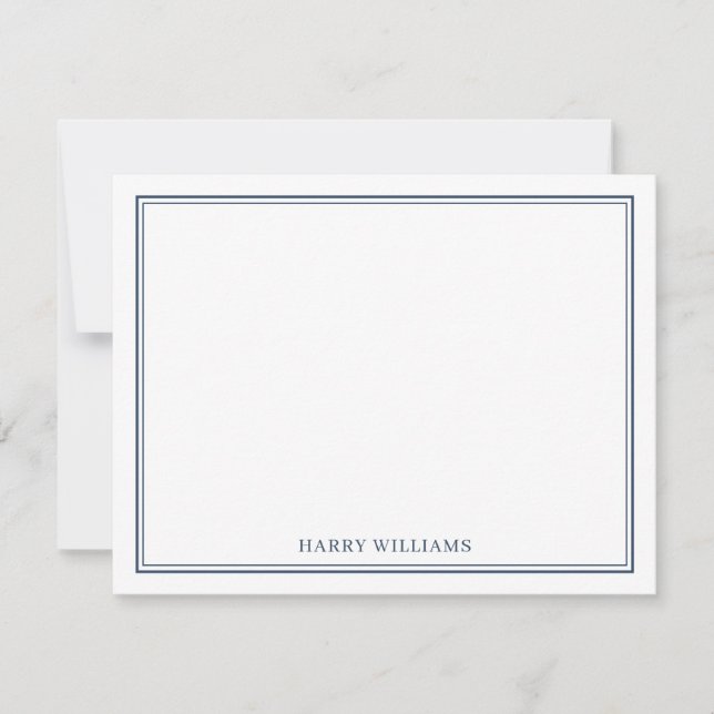 Classic Personalised Stationery Minimalist Mens  Card (Front)