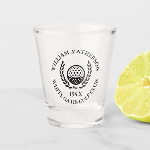 Classic Personalized Golf Club Name Shot Glass