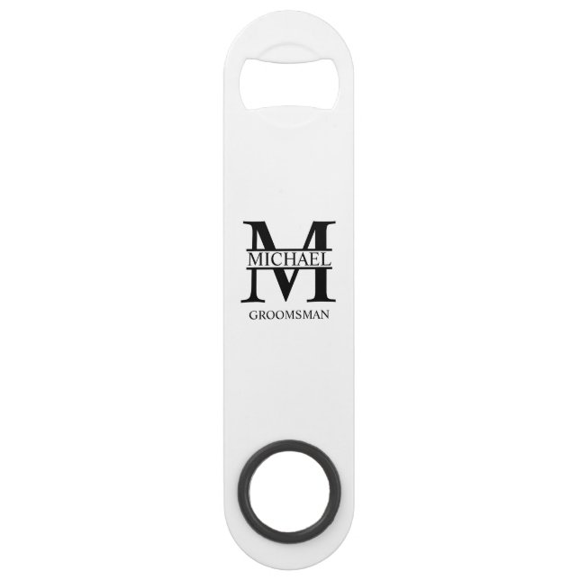 Classic Personalized Groomsman Monogram and Name (Front)