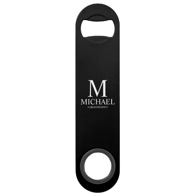Classic Personalized Groomsman Monogram and Name (Front)