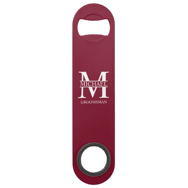 Classic Personalized Groomsman Monogram and Name (Front)