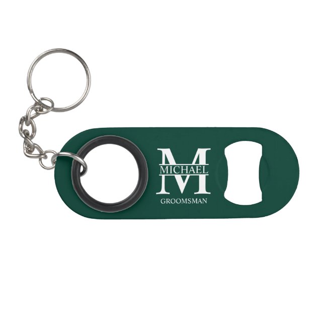 Classic Personalized Groomsman Monogram and Name (Front (Horizontal))